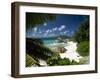 Tropical Beach Scene, Anse Patates, La Digue, Seychelles-Lee Frost-Framed Photographic Print