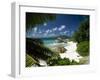 Tropical Beach Scene, Anse Patates, La Digue, Seychelles-Lee Frost-Framed Photographic Print