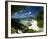 Tropical Beach Scene, Anse Patates, La Digue, Seychelles-Lee Frost-Framed Photographic Print