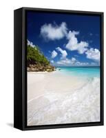 Tropical Beach, Seychelles, Indian Ocean, Africa-Sakis Papadopoulos-Framed Stretched Canvas