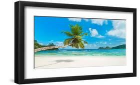 Tropical beach, Seychelles-null-Framed Giclee Print
