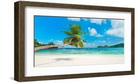 Tropical beach, Seychelles-null-Framed Giclee Print