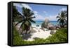 Tropical Beach, Seychelles-Paul Souders-Framed Stretched Canvas