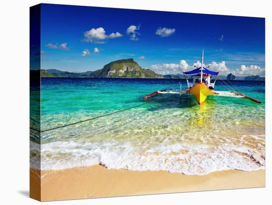 Tropical Beach, South China See, El-Nido, Philippines-DmitryP-Stretched Canvas