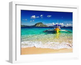 Tropical Beach, South China See, El-Nido, Philippines-DmitryP-Framed Photographic Print