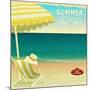 Tropical Beach Summer Poster-LanaN.-Mounted Art Print