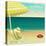 Tropical Beach Summer Poster-LanaN.-Stretched Canvas