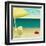 Tropical Beach Summer Poster-LanaN.-Framed Art Print