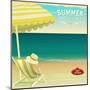 Tropical Beach Summer Poster-LanaN.-Mounted Art Print