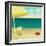 Tropical Beach Summer Poster-LanaN.-Framed Art Print