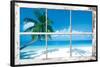 Tropical Beach Window-null-Framed Poster