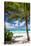 Tropical Beach with Beautiful Palm-pashapixel-Stretched Canvas