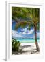 Tropical Beach with Beautiful Palm-pashapixel-Framed Photographic Print