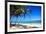 Tropical Beach with Beautiful Palms-pashapixel-Framed Photographic Print