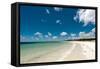 Tropical Beach with Blue Sky and White Sand-Will Wilkinson-Framed Stretched Canvas