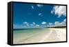 Tropical Beach with Blue Sky and White Sand-Will Wilkinson-Framed Stretched Canvas