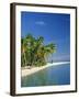 Tropical Beach with Palm Trees at Kudabandos in the Maldive Islands, Indian Ocean-Tovy Adina-Framed Photographic Print