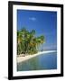 Tropical Beach with Palm Trees at Kudabandos in the Maldive Islands, Indian Ocean-Tovy Adina-Framed Photographic Print