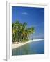 Tropical Beach with Palm Trees at Kudabandos in the Maldive Islands, Indian Ocean-Tovy Adina-Framed Photographic Print