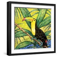 Tropical Bird II-Nicholas Biscardi-Framed Art Print