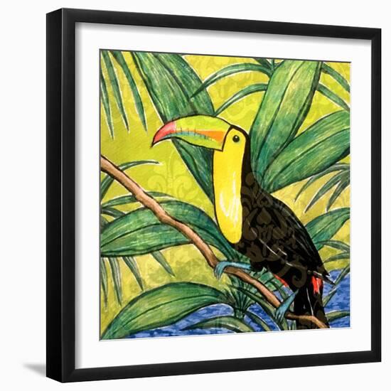 Tropical Bird II-Nicholas Biscardi-Framed Art Print