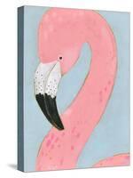 Tropical Birds - Flamingo-null-Stretched Canvas