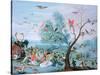 Tropical Birds in a Landscape-Jan van Kessel-Stretched Canvas