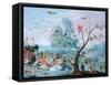 Tropical Birds in a Landscape-Jan van Kessel-Framed Stretched Canvas