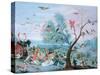 Tropical Birds in a Landscape-Jan van Kessel-Stretched Canvas