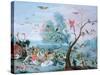 Tropical Birds in a Landscape-Jan van Kessel-Stretched Canvas