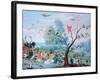 Tropical Birds in a Landscape-Jan van Kessel-Framed Giclee Print