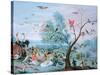 Tropical Birds in a Landscape-Jan van Kessel-Stretched Canvas