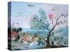 Tropical Birds in a Landscape-Jan van Kessel-Stretched Canvas