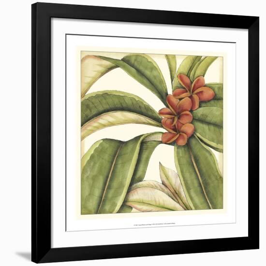 Tropical Blooms and Foliage I-Jennifer Goldberger-Framed Art Print