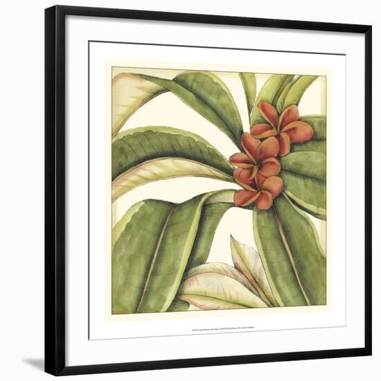 Tropical Blooms and Foliage I-Jennifer Goldberger-Framed Giclee Print