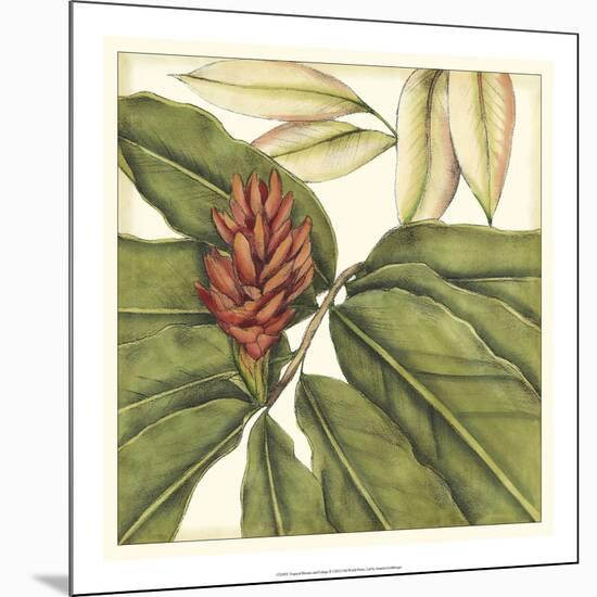 Tropical Blooms and Foliage II-Jennifer Goldberger-Mounted Art Print