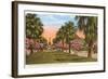 Tropical Boulevard, Galveston, Texas-null-Framed Art Print