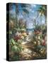 Tropical Breezeway-James Reed-Stretched Canvas