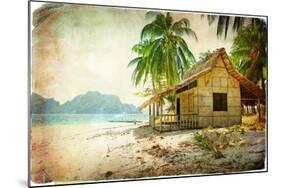 Tropical Bugalow -Retro Styled Picture-Maugli-l-Mounted Art Print