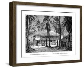 Tropical Building, Port-Au-Prince, Haiti, 19th Century-Vuillier-Framed Giclee Print