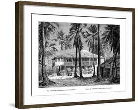 Tropical Building, Port-Au-Prince, Haiti, 19th Century-Vuillier-Framed Giclee Print