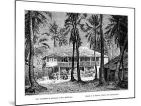 Tropical Building, Port-Au-Prince, Haiti, 19th Century-Vuillier-Mounted Giclee Print