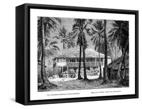 Tropical Building, Port-Au-Prince, Haiti, 19th Century-Vuillier-Framed Stretched Canvas