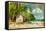 Tropical Bungalow-Retro Styled Picture-Maugli-l-Framed Stretched Canvas