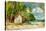 Tropical Bungalow-Retro Styled Picture-Maugli-l-Stretched Canvas