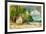 Tropical Bungalow-Retro Styled Picture-Maugli-l-Framed Art Print