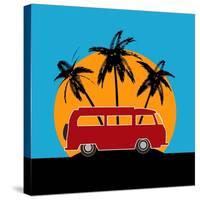 Tropical Camper Van-Petrafler-Stretched Canvas