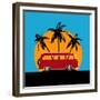 Tropical Camper Van-Petrafler-Framed Premium Giclee Print