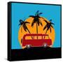 Tropical Camper Van-Petrafler-Framed Stretched Canvas
