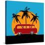 Tropical Camper Van-Petrafler-Stretched Canvas